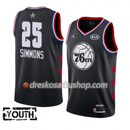 Dječji NBA Dres Philadelphia 76ers Ben Simmons 25 2019 All-Star Jordan Brand Crna Swingman